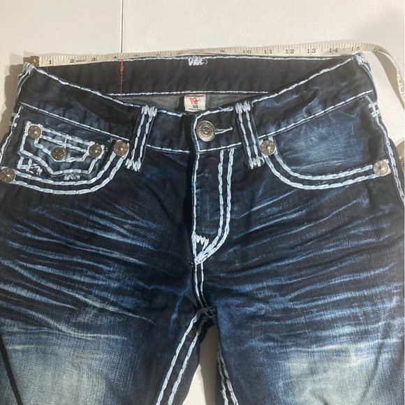SOLD! Straight SuperQT in “DEEP LAGOON” wash True Religion size 30x32 unaltered! - Picture 4 of 7